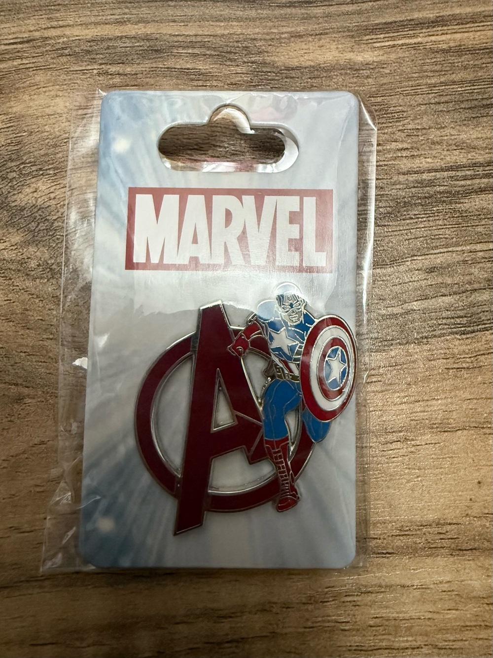 Marvel Kids Captain America Enamel Pin - Red, Blue & Silver